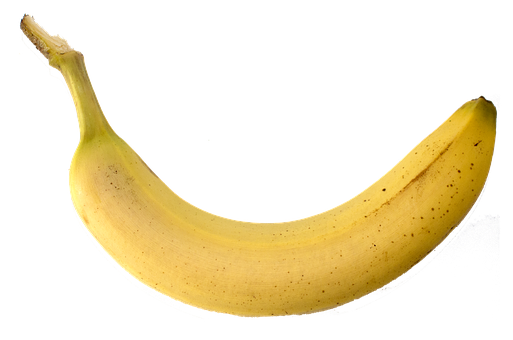 Single Banana Black Background