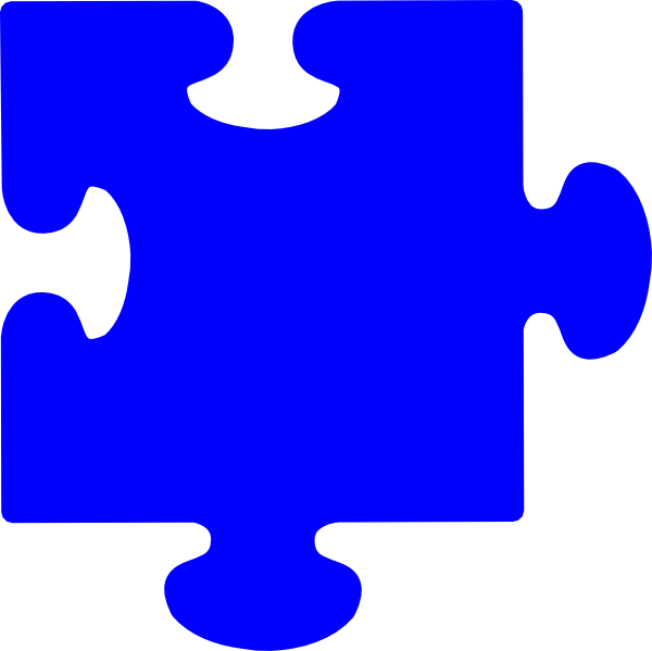 Single Blue Puzzle Piece