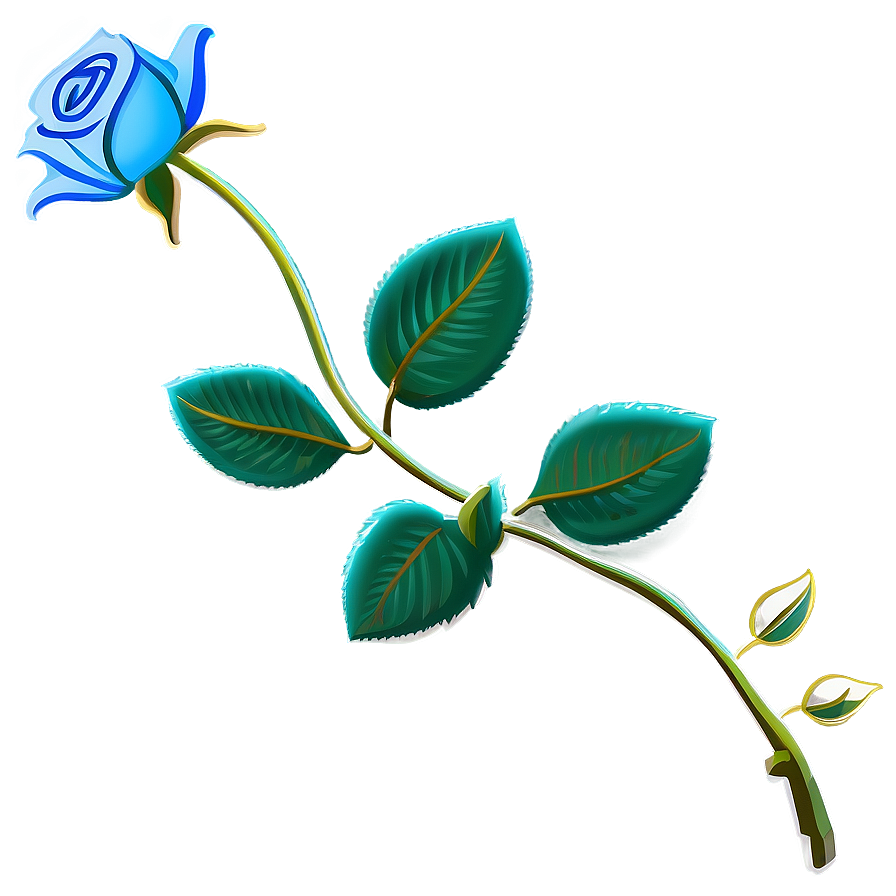 Single Blue Rose Png Wij