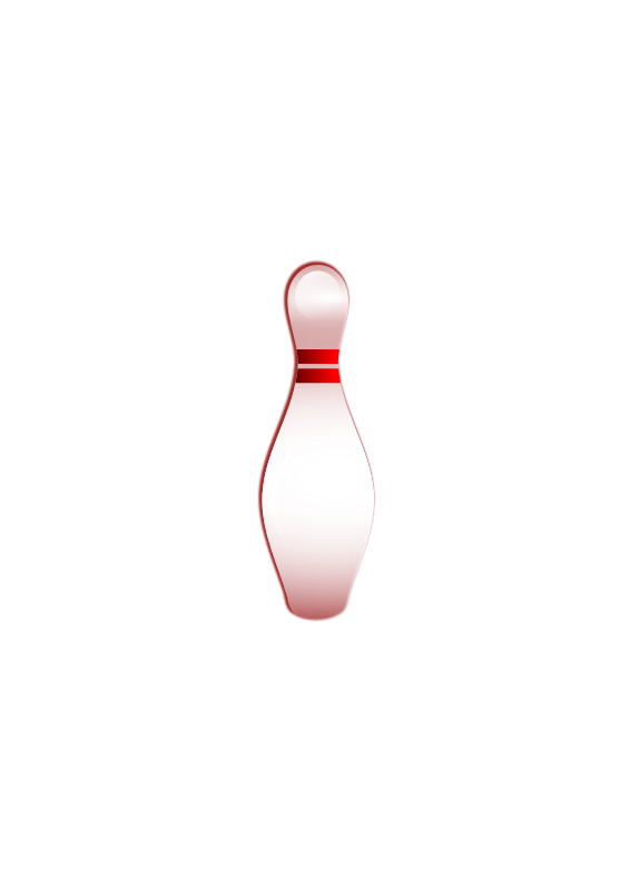 Single Bowling Pin Black Background