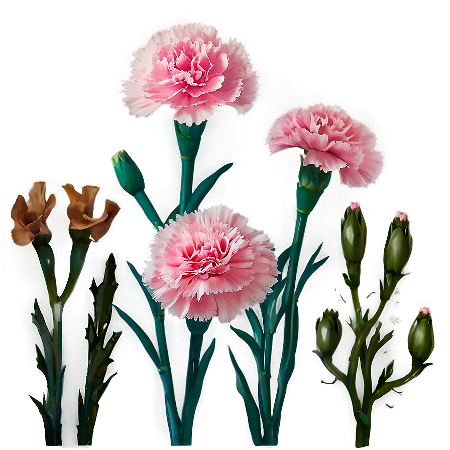 Single Carnation Stem Png 94