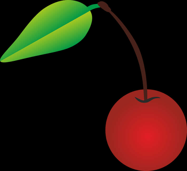 Single Cherry Illustration