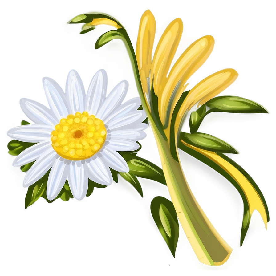 Single Daisy Drawing Png Ukf