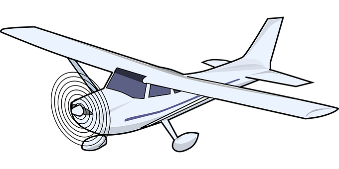 Single Engine Propeller Aircraft Illustration