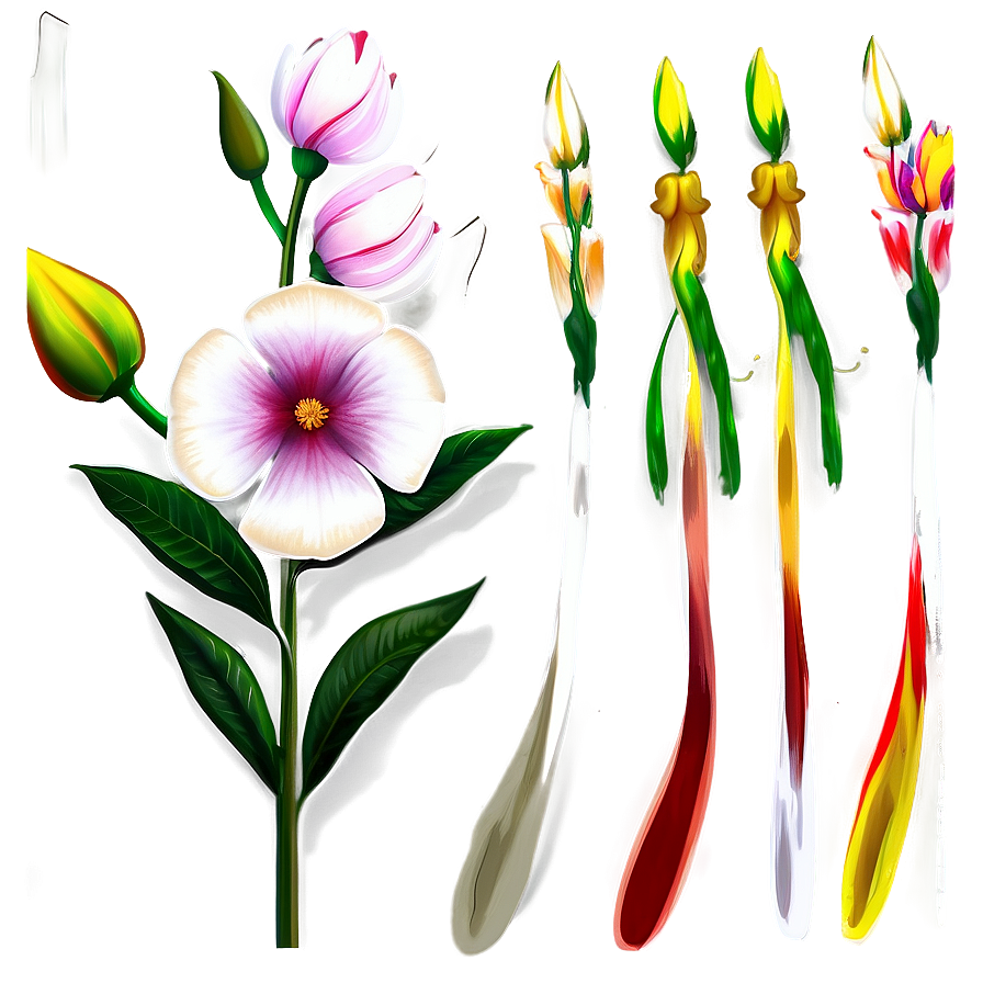 Single Flower Art Png Cpl96