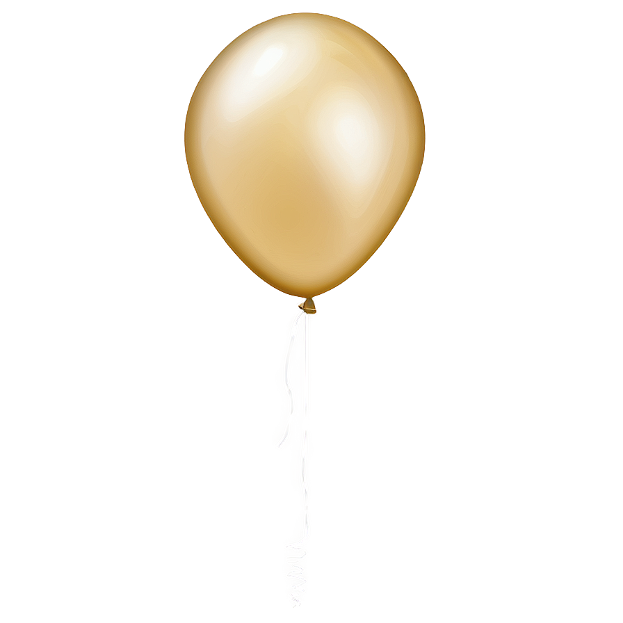 Single Gold Balloon Png 62