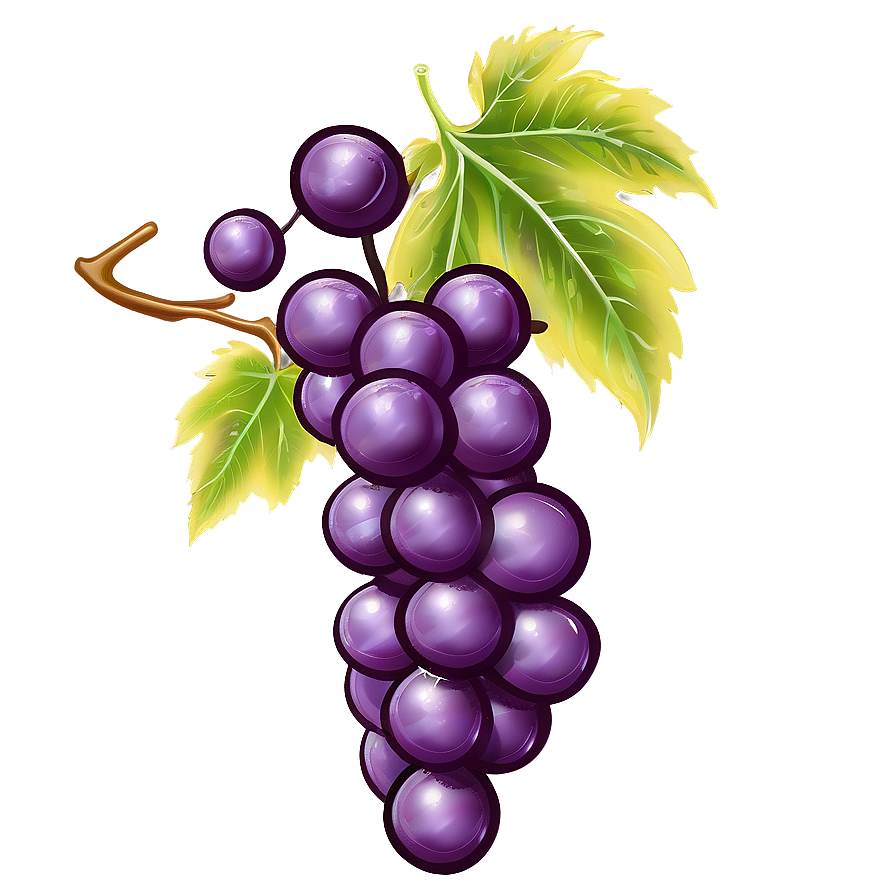 Single Grape With Stem Png 21