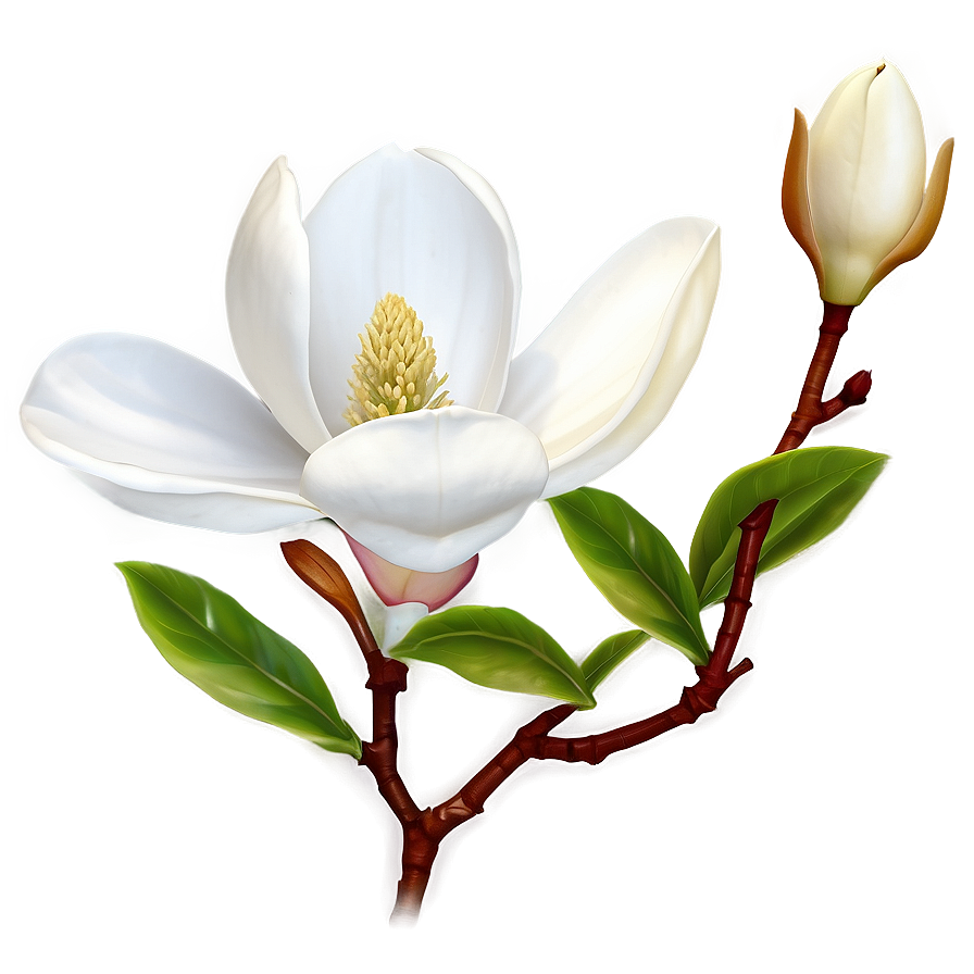 Single Magnolia Flower Png Ejf38