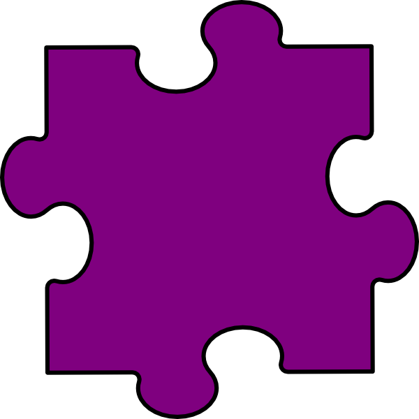 Single Purple Puzzle Piece