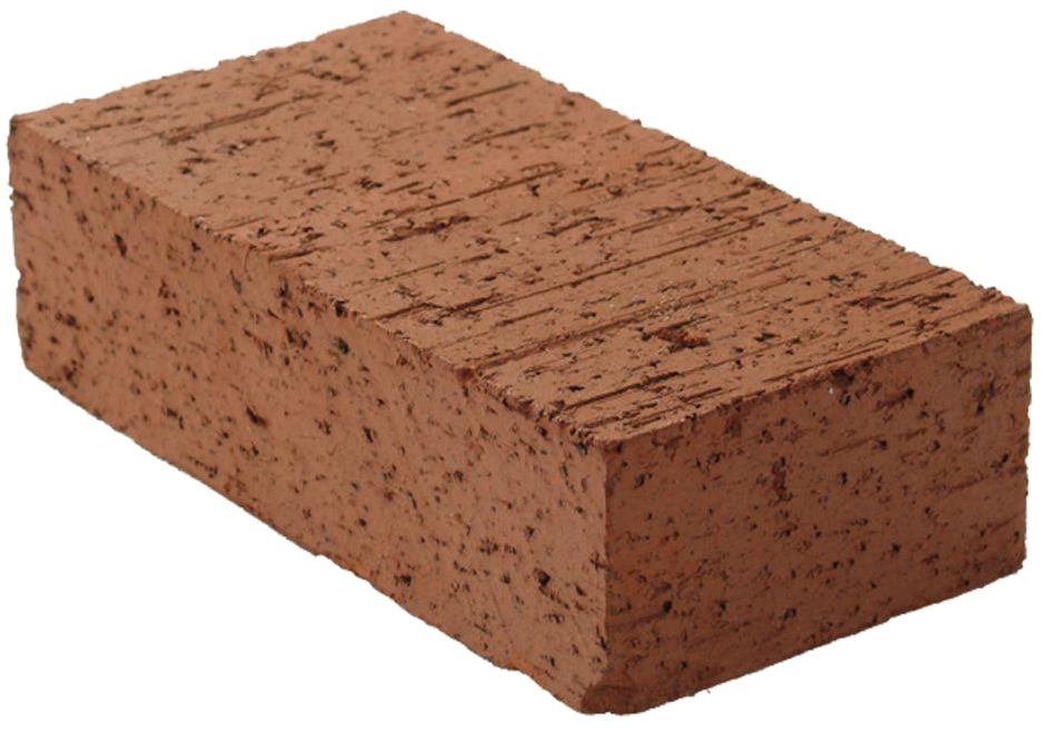 Single Red Brick Isolated