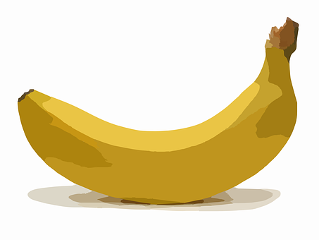 Single Ripe Banana Illustration