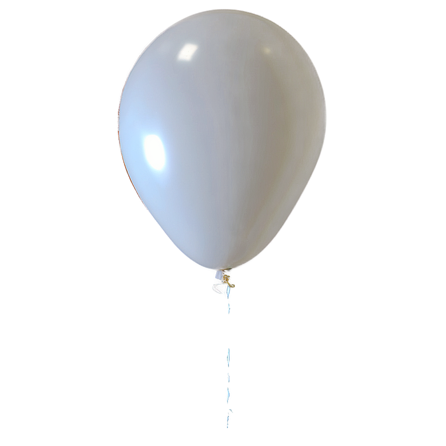 Single White Balloon Png Caa41