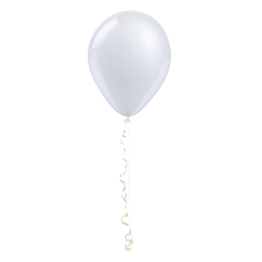 Single White Balloon Png Fua