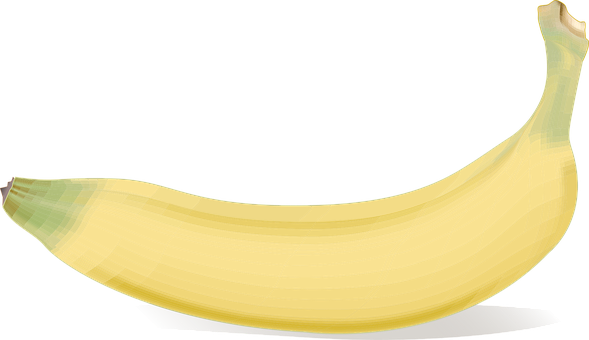 Single Yellow Banana Black Background