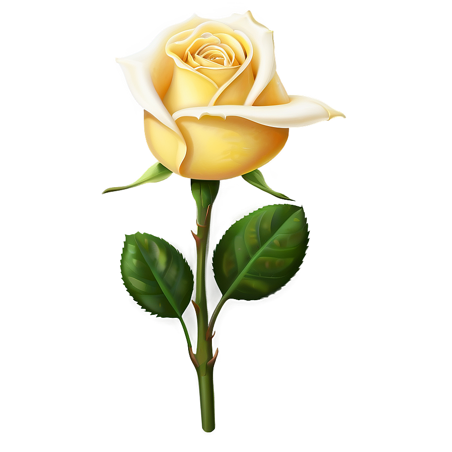 Single Yellow Rose Png 06252024