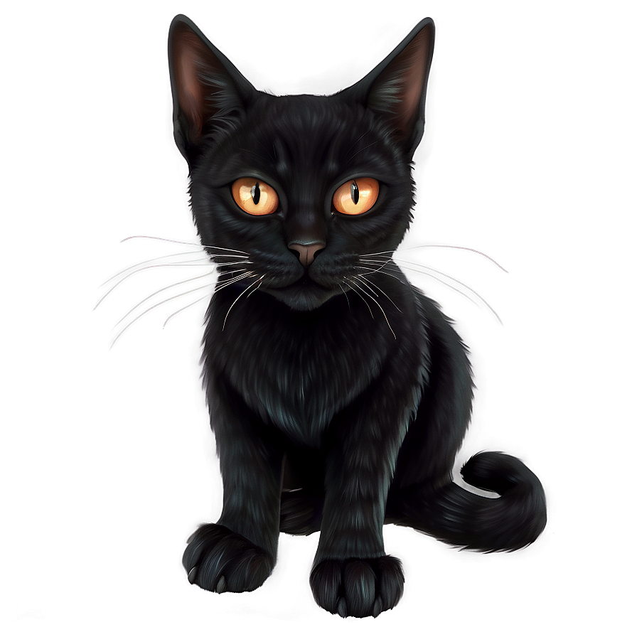 Sinister Black Cat Png 05062024