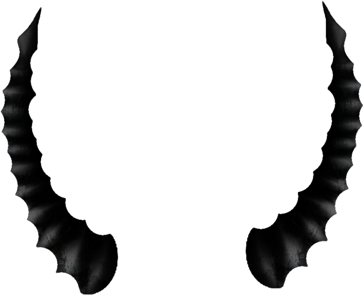 Sinister Black Horns Silhouette