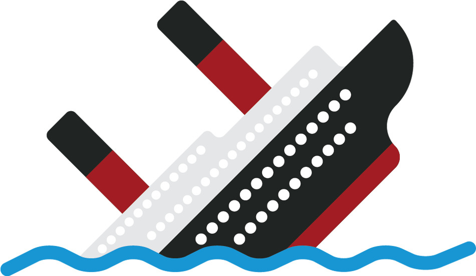 Sinking Titanic Graphic