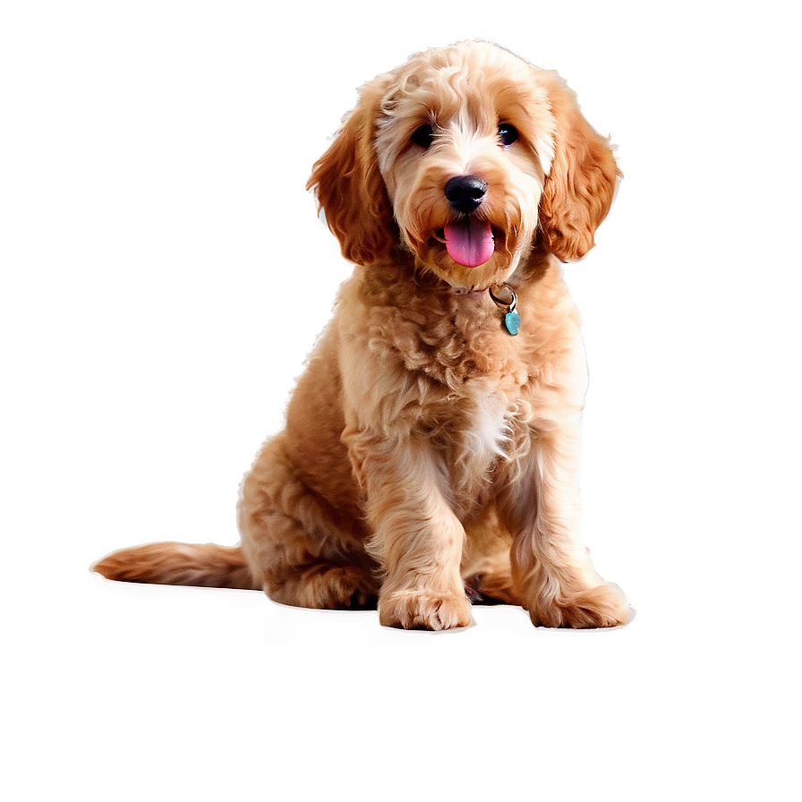 Sitting Goldendoodle Png 06262024