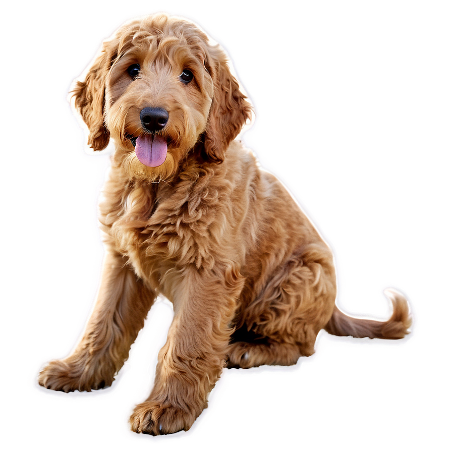 Sitting Goldendoodle Png Eac