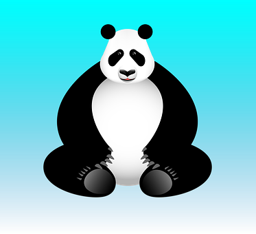 Sitting Panda Vector Illustration