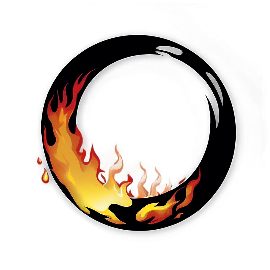 Sizzling Fire Circle Logo Png 27