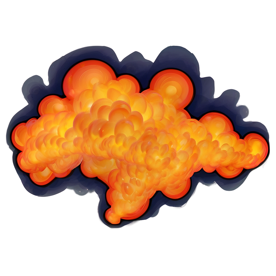 Sizzling Orange Smoke Graphic Png Vap86