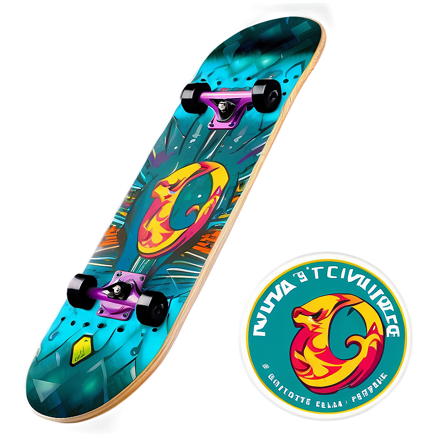 Skateboard Deck With Logo Png Kbl27