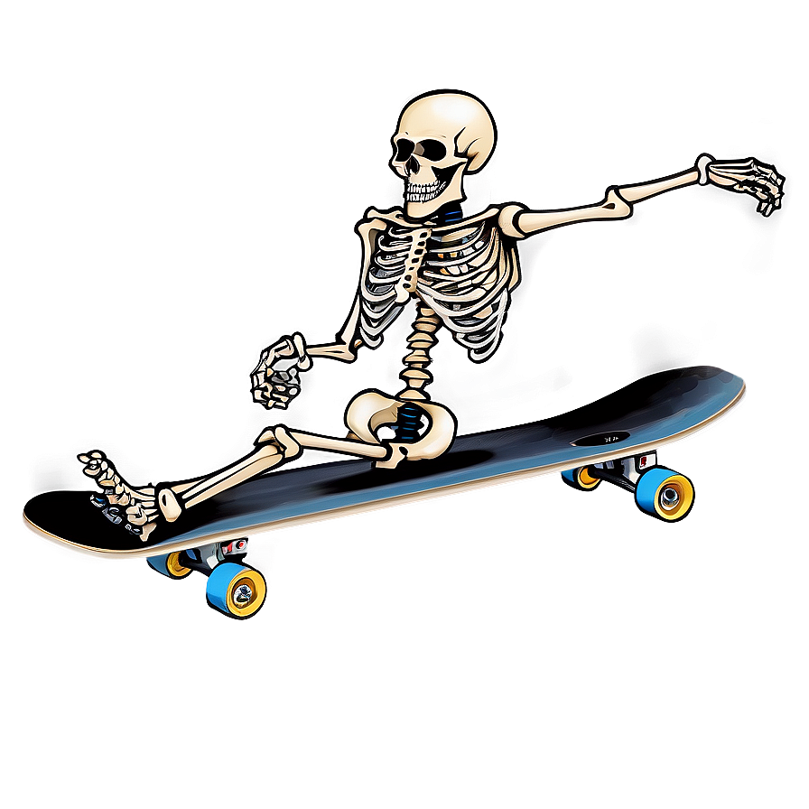 Skateboarding Skeleton Png 05032024