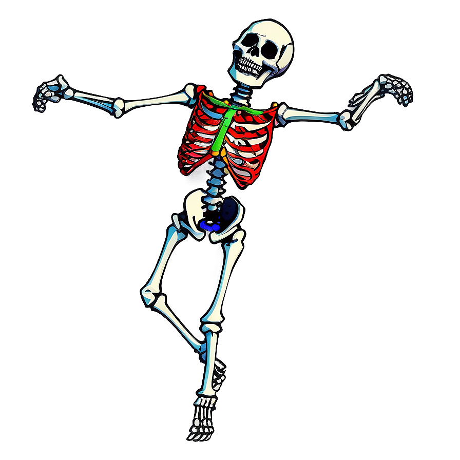 Skeleton Dancing In Costume Png Pkd98