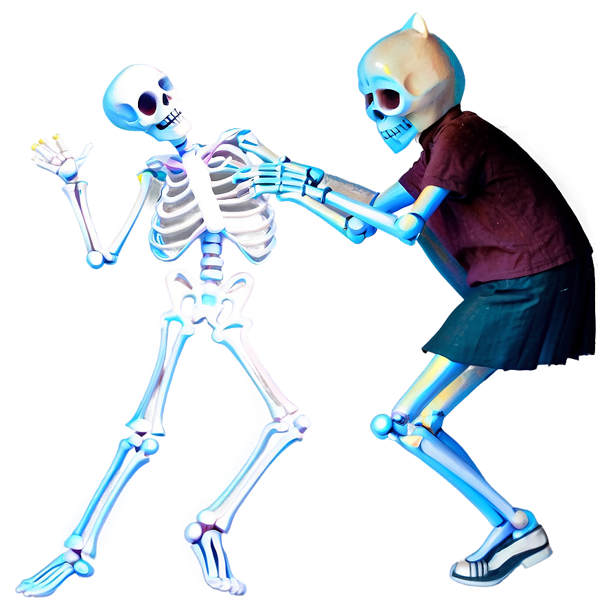 Skeleton Dancing With Cat Png Uqg24