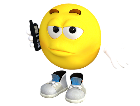 Skeptical Emoji With Phoneand Shoes