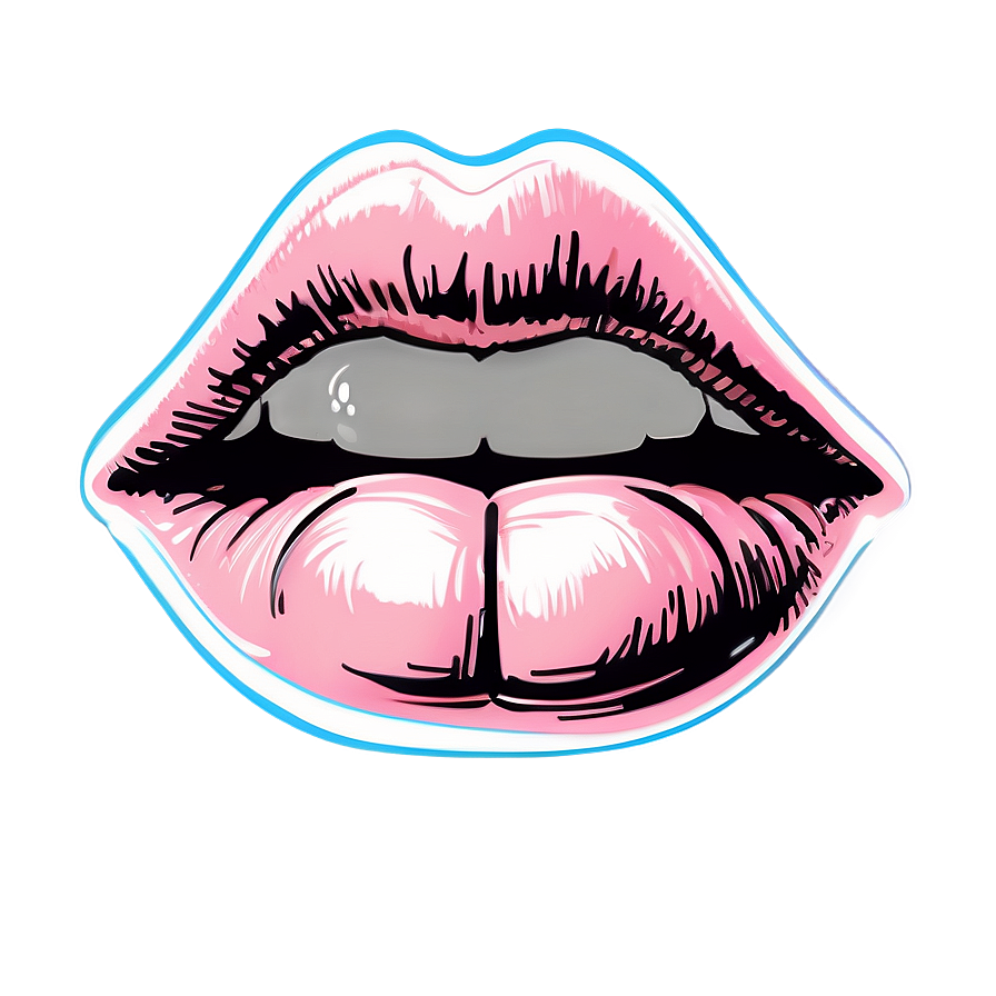 Sketch Kissy Lips Png 06292024