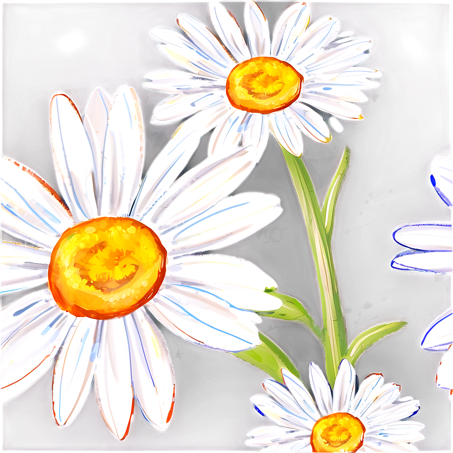 Sketch Of Daisies Png 13