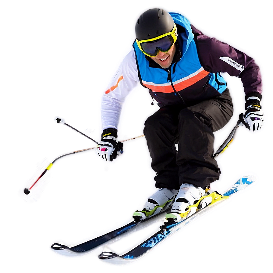 Skier In Action Png Wva