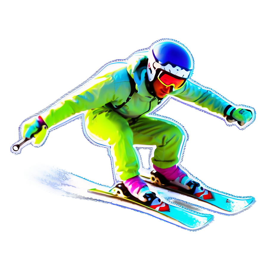 Skier In Action Png Xqp93