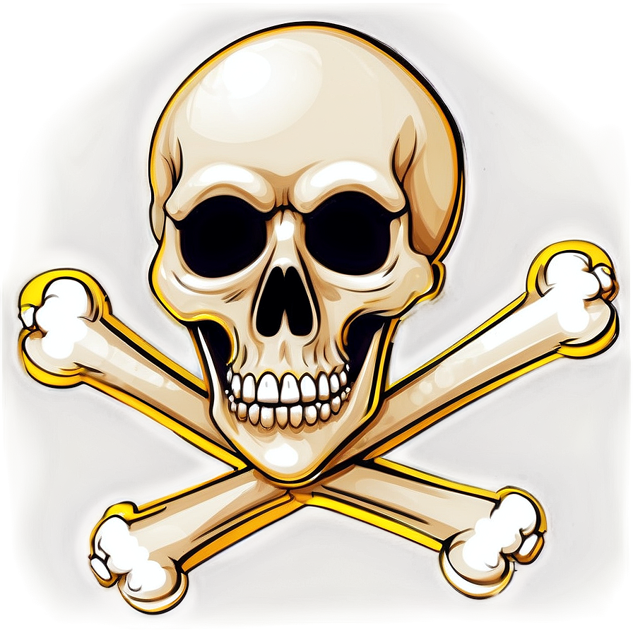 Skull And Crossbones Sticker Png 06122024