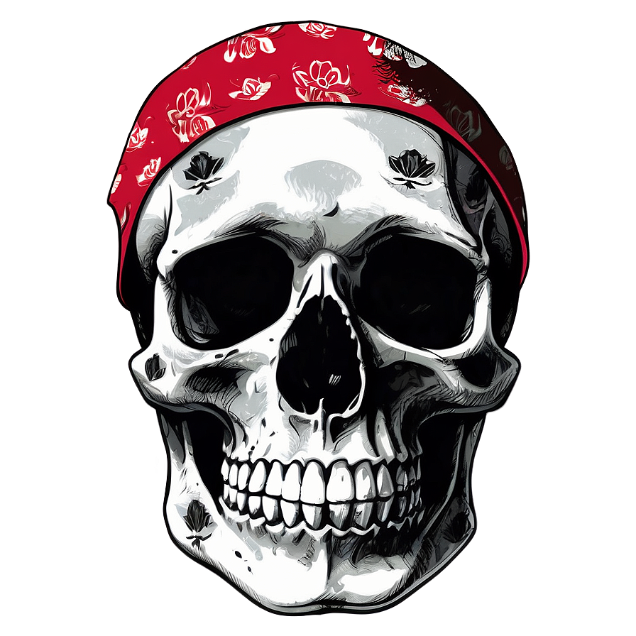 Skull Bandana Graphic Png 61