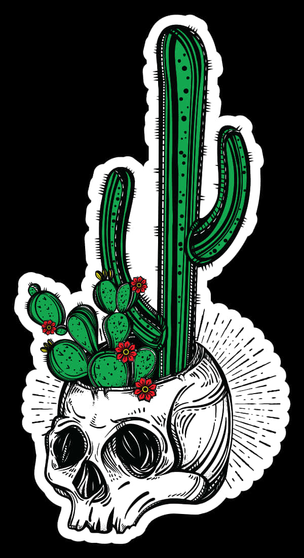 Skull Cactus Hybrid Art