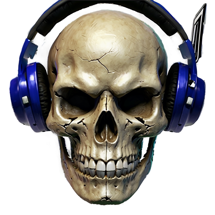 Skull Face With Headphones Png 59