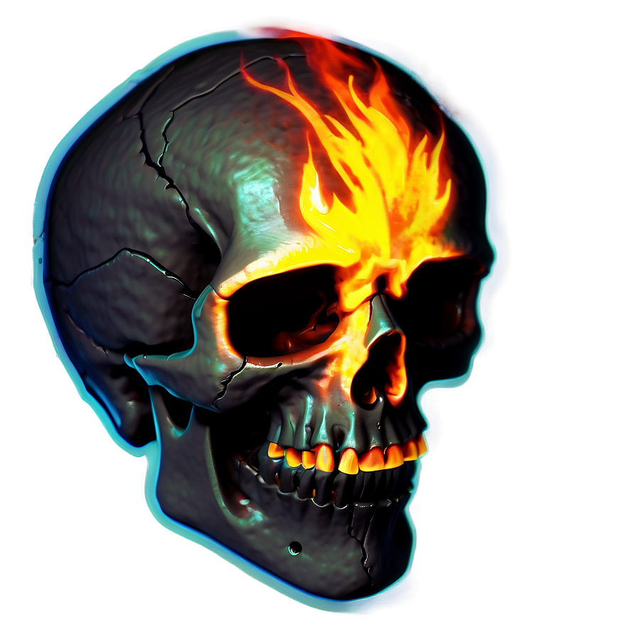 Skull In Blaze Png 22