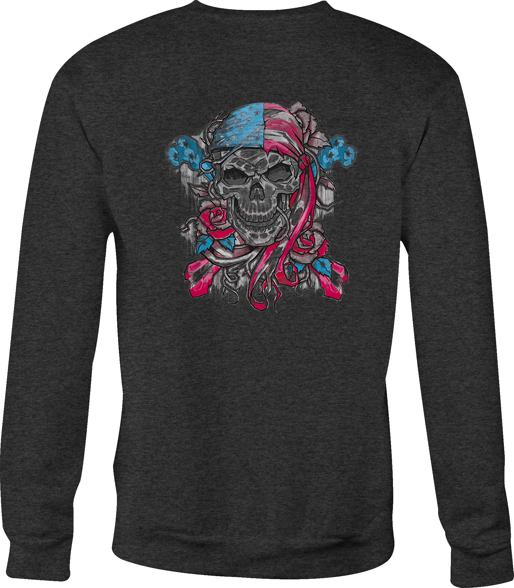 Skull Pirate Graphic Long Sleeve Shirt