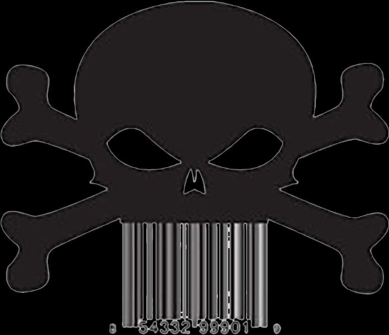 Skulland Crossbones Barcode Art