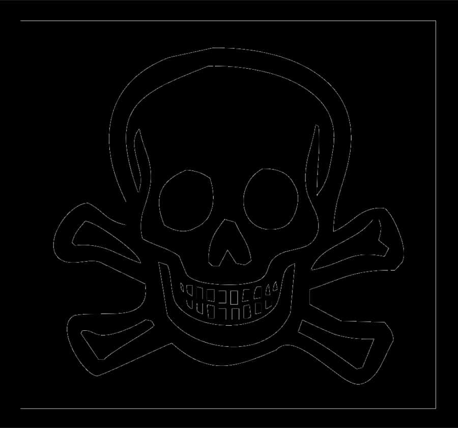 Skulland Crossbones Outline