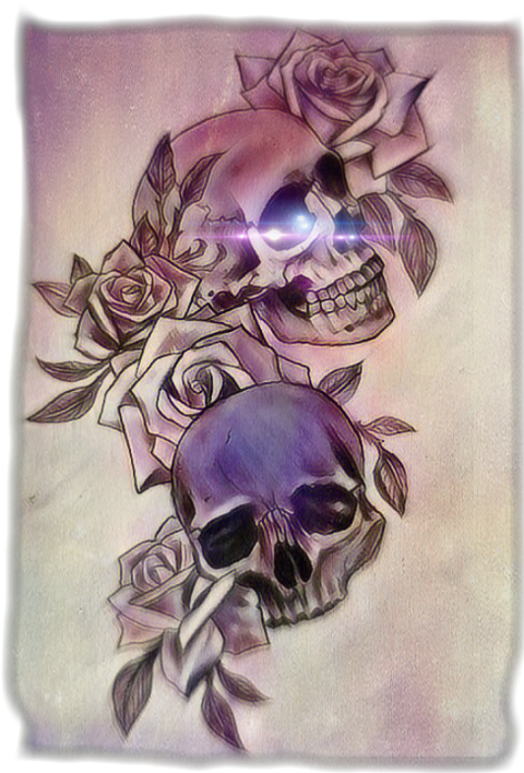 Skulland Roses Tattoo Art