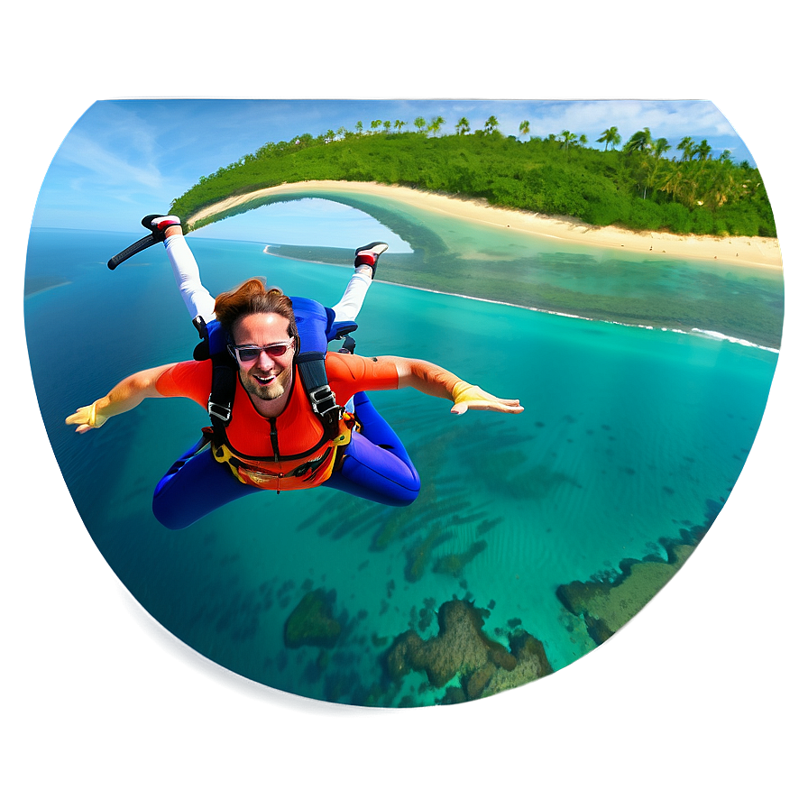 Skydiving Over Ocean Png 8