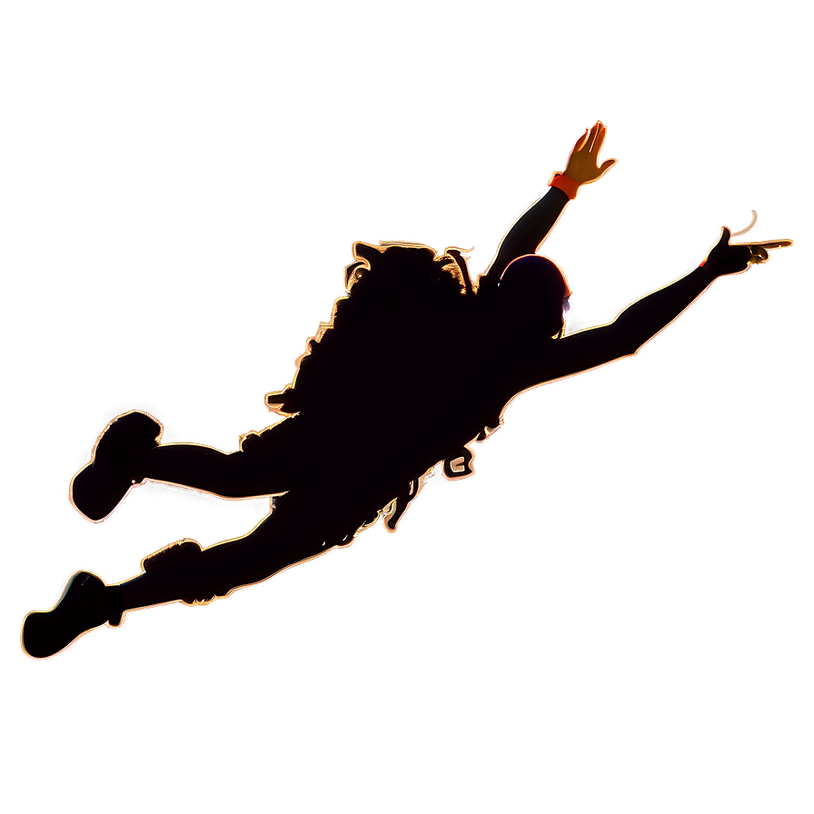 Skydiving Sunset Silhouette Png 80