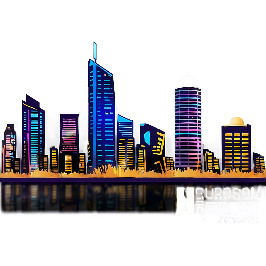 Skyline At Dawn Png Vev21