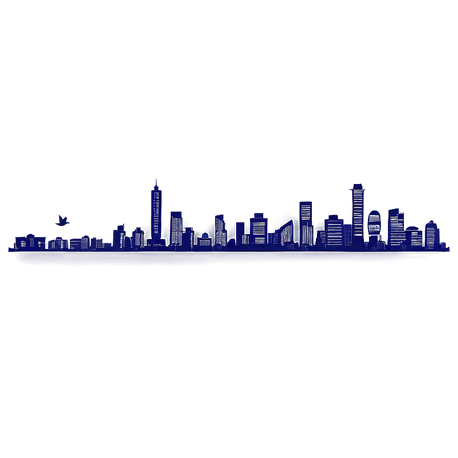 Skyline With Birds Png Rxu47