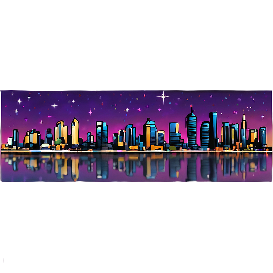 Skyline With Stars Png Wsu